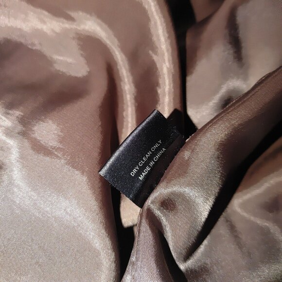 Lauren Ralph Lauren Brown Wool Blend Overcoat With Button Front Lined Interior - Picture 15 of 16